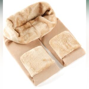 NWOT Sherpa Lined Tights / Leggings, Nude / Pink